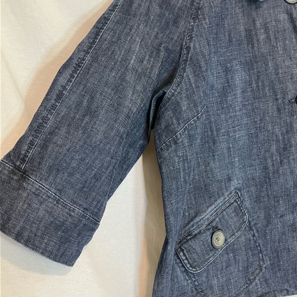 Christopher & Banks Denim Jacket 3/4 Sleeves Embroidered Horse Women's Size XL - Picture 3 of 11